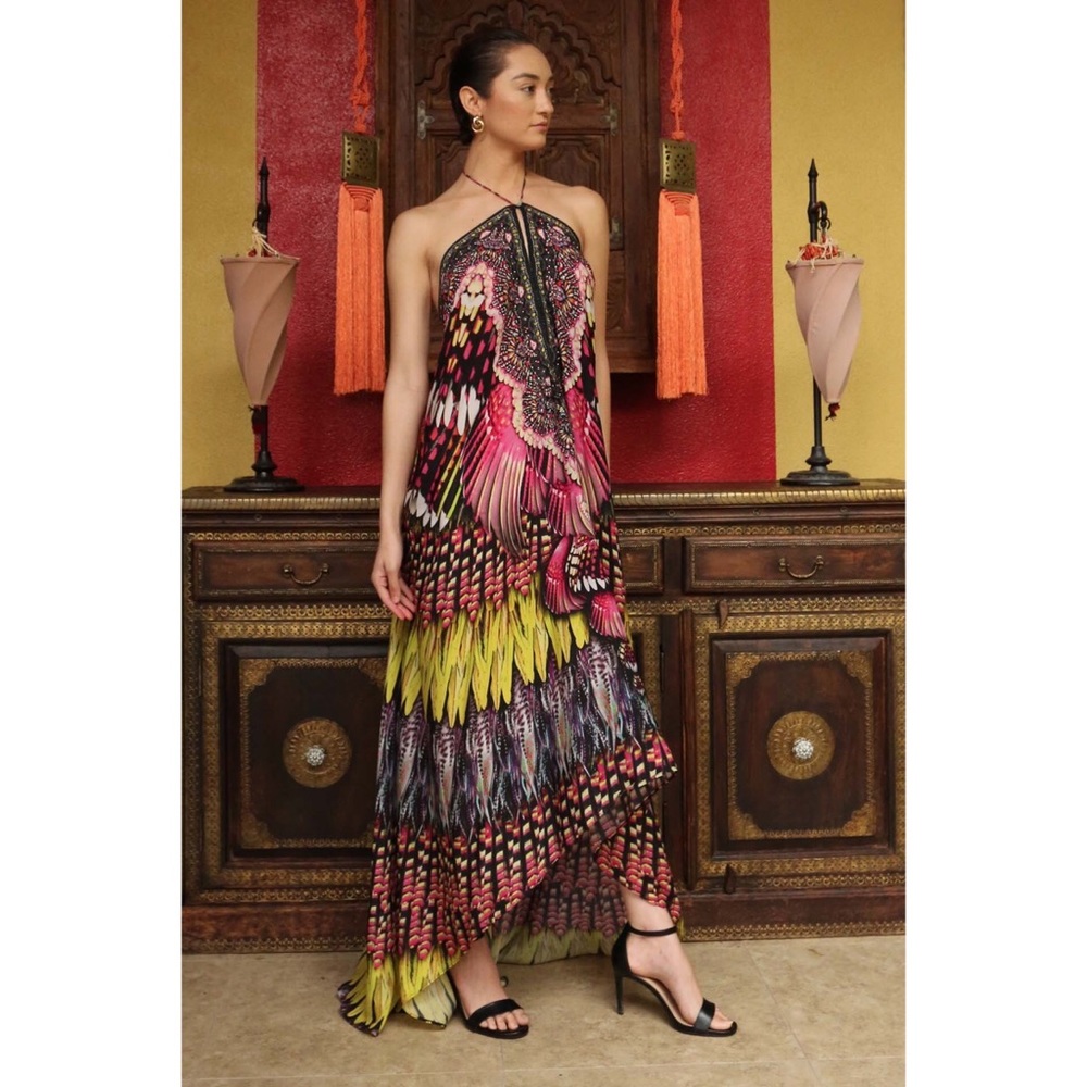 NWT ღ Parides aso RHOBH ღ 3 Way Silk Maxi Dress ღ - Picture 3 of 8